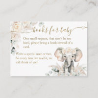 Elephant White Roses Boho Pampas Baby Girl Dusche