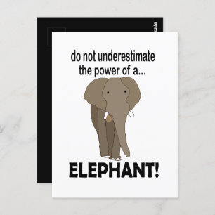 Elephant Wild Animal Funny Elephant Postkarte