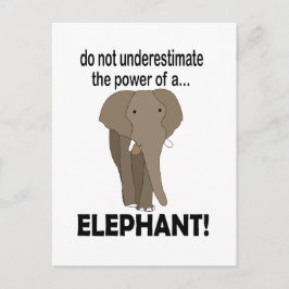 Elephant Wild Animal Funny Elephant Postkarte