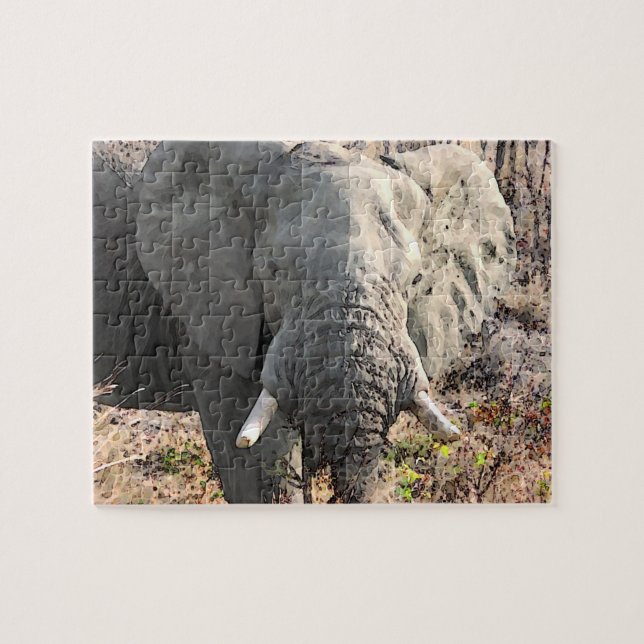 Elephant Wild Animals Art Puzzle (Horizontal)