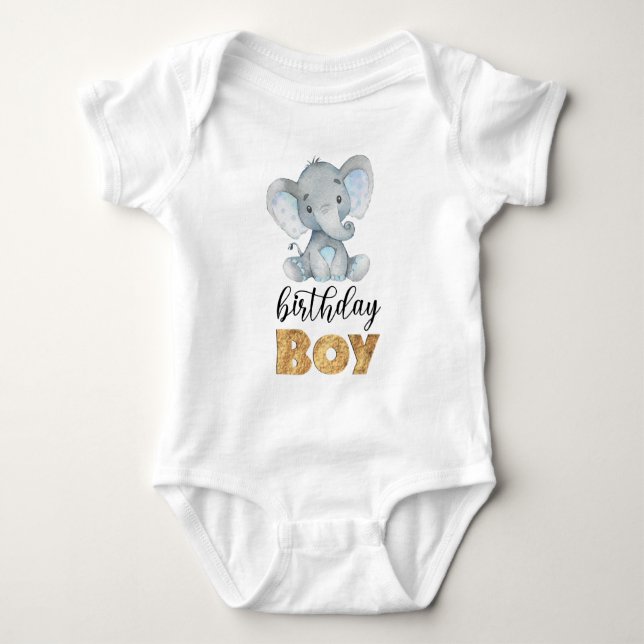 Elephant Wild One 1. Geburtstag Baby Bodysuit Strampler (Vorderseite)