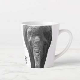 Elephant Wildlife Art Personalisiert Name Tier Milchtasse