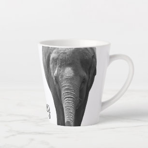 Elephant Wildlife Art Personalisiert Name Tier Milchtasse
