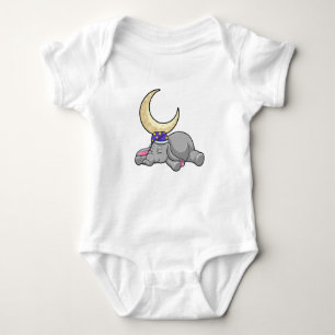 Elephant with Moon Baby Strampler