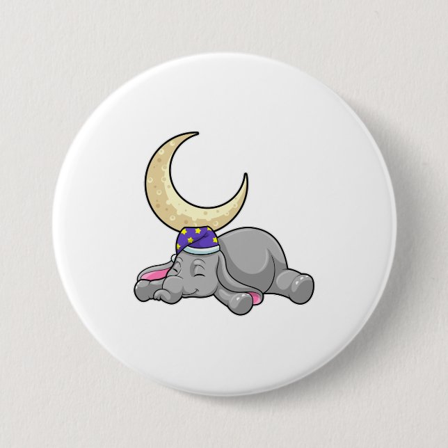 Elephant with Moon Button (Vorderseite)