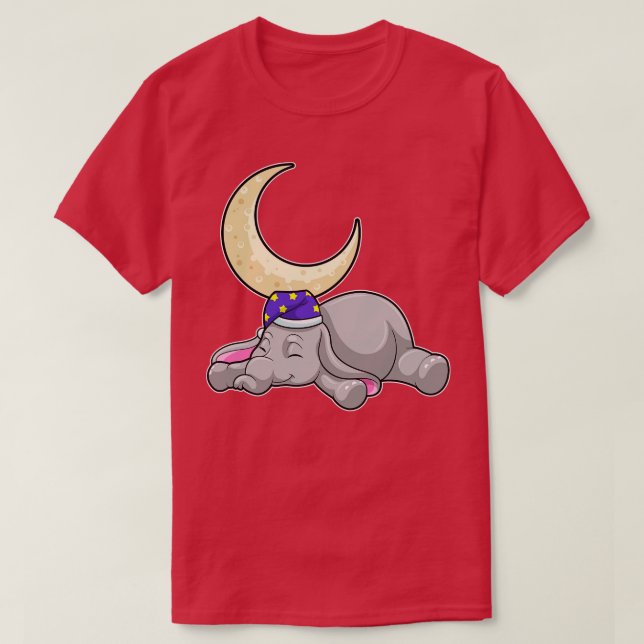 Elephant with Moon T-Shirt (Design vorne)