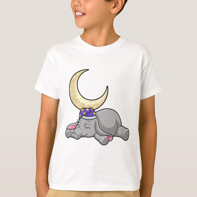 Elephant with Moon T-Shirt (Vorderseite)