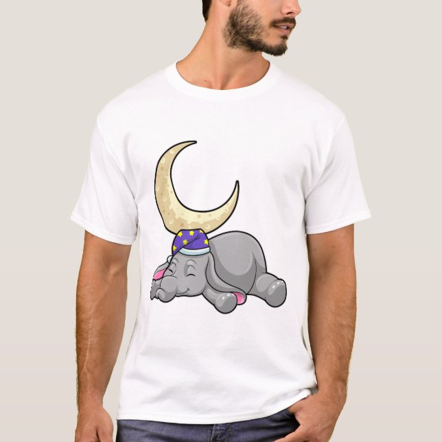 Elephant with Moon T-Shirt (Vorderseite)