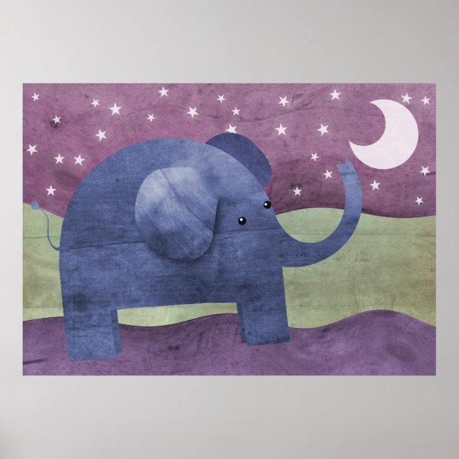 Elephant wünscht sich einen Stern - Plakatdrucke Poster (Vorne)