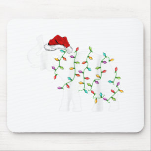 Elephant Xmas Lighting Funny Weihnachtsmannmütze E Mousepad