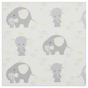 Elephant Yellow Safari Animal Kinderzimmer Neutral Stoff