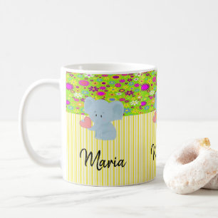 Elephant Yellow Stripe Tasse