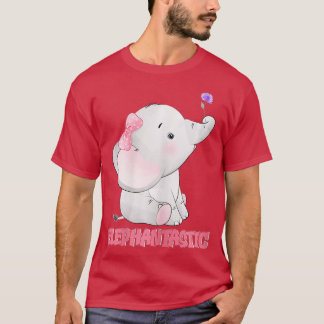 Elephantastic Cute Flower Girls Elephant T-Shirt