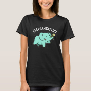 Elephantastisch Funny Elephant Pun Dark BG T-Shirt
