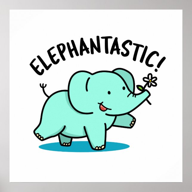 Elephantastischer, lustiger Elefantenpuff Poster (Vorne)