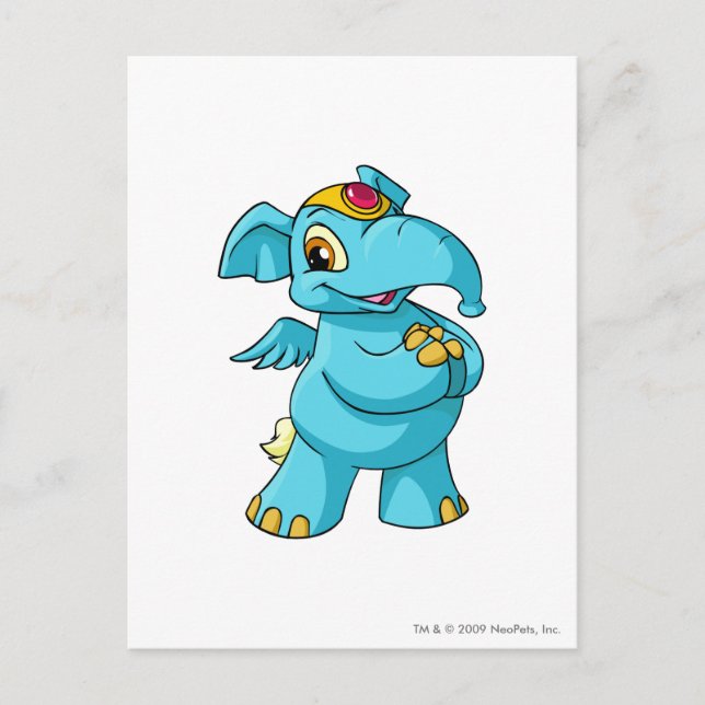 Elephante Blue Postkarte (Vorderseite)