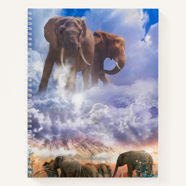 ELEPHANTE GEBIETE DES Kilimanjaro Notizbuch (Vorderseite)