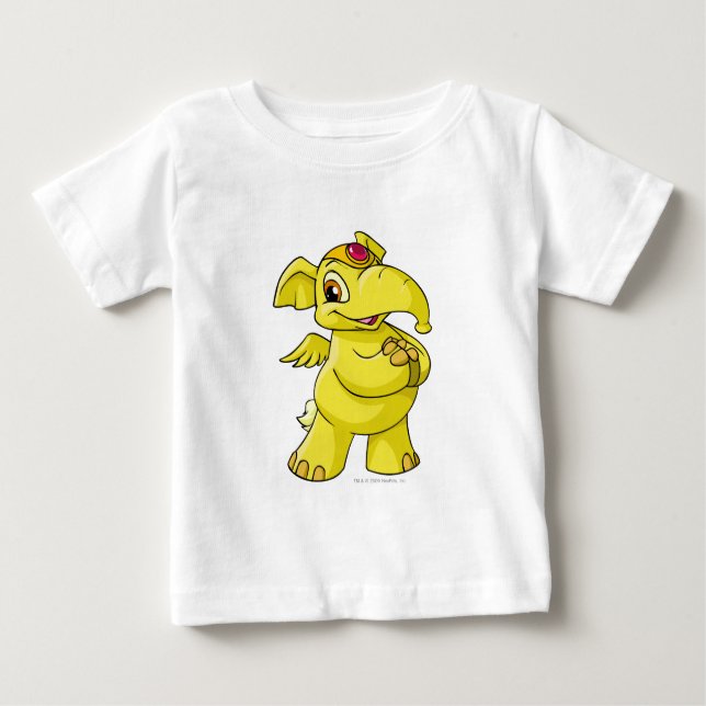 Elephante Gelb Baby T-shirt (Vorderseite)
