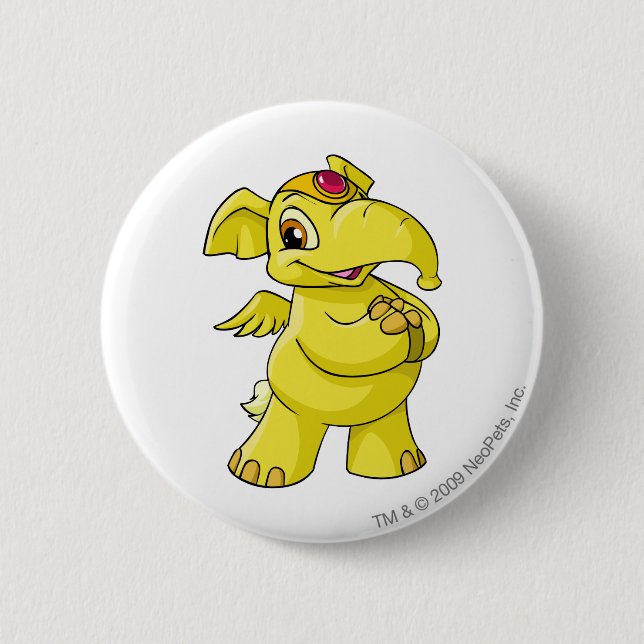 Elephante Gelb Button (Vorderseite)