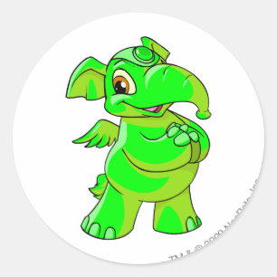 Elephante Glows.Pn Runder Aufkleber