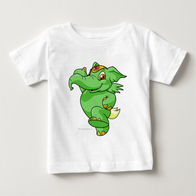 Elephante Green Baby T-shirt (Vorderseite)