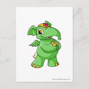 Elephante Green Postkarte