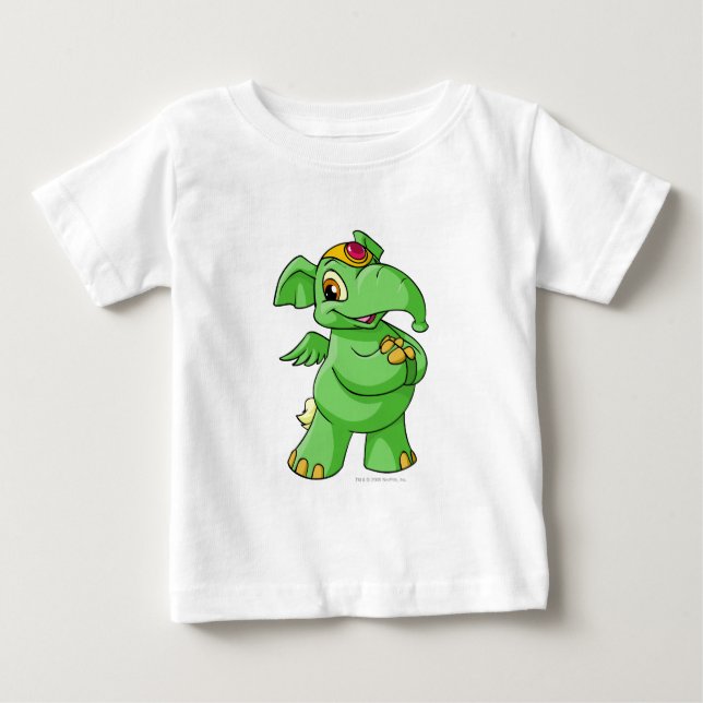 Elephante Grün Baby T-shirt (Vorderseite)