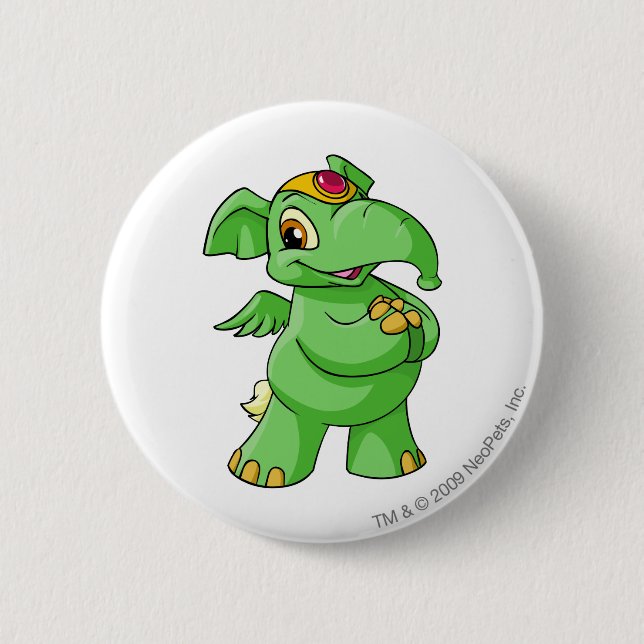 Elephante Grün Button (Vorderseite)