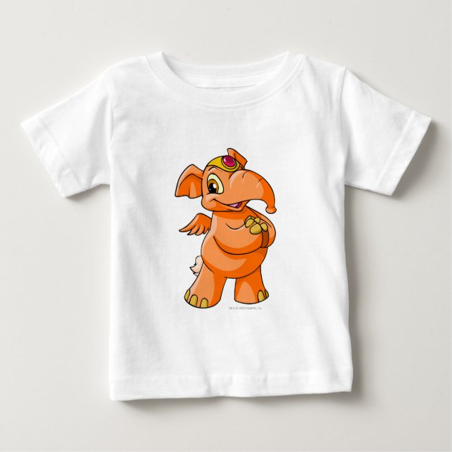 Elephante Orange Baby T-shirt (Vorderseite)