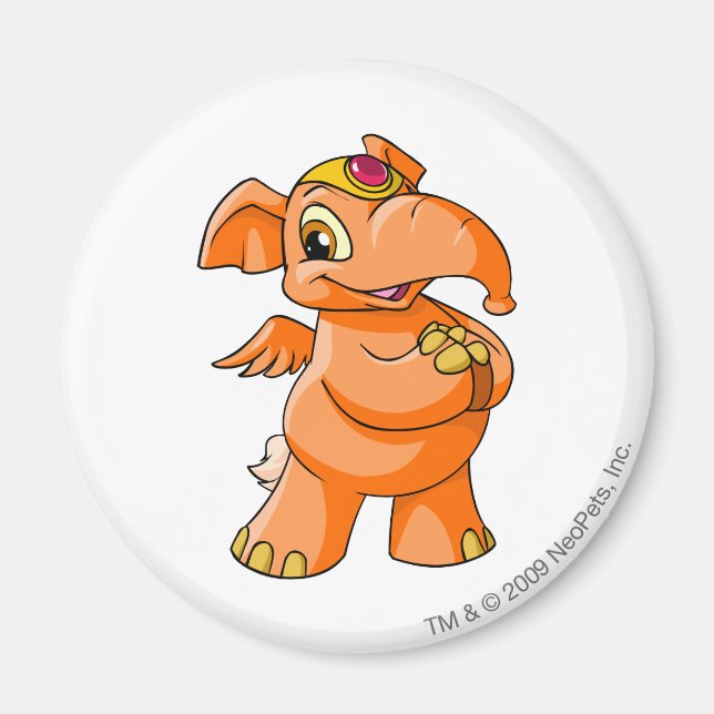 Elephante Orange Magnet (Vorne)