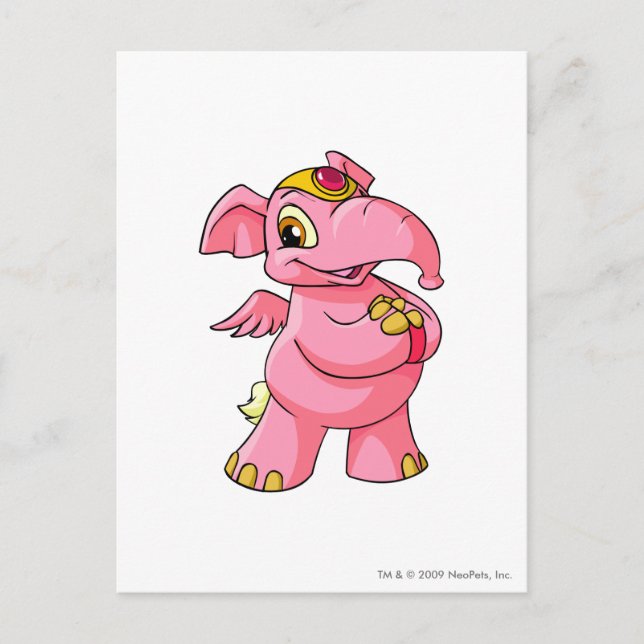 Elephante Pink Postkarte (Vorderseite)