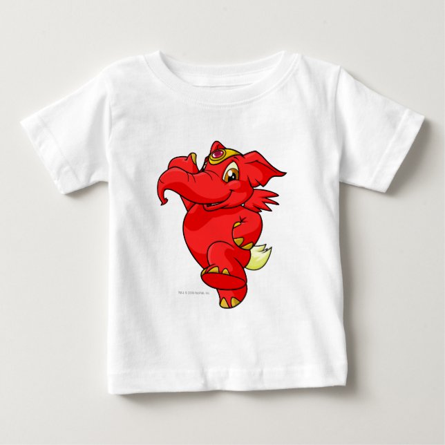 Elephante Red Baby T-shirt (Vorderseite)