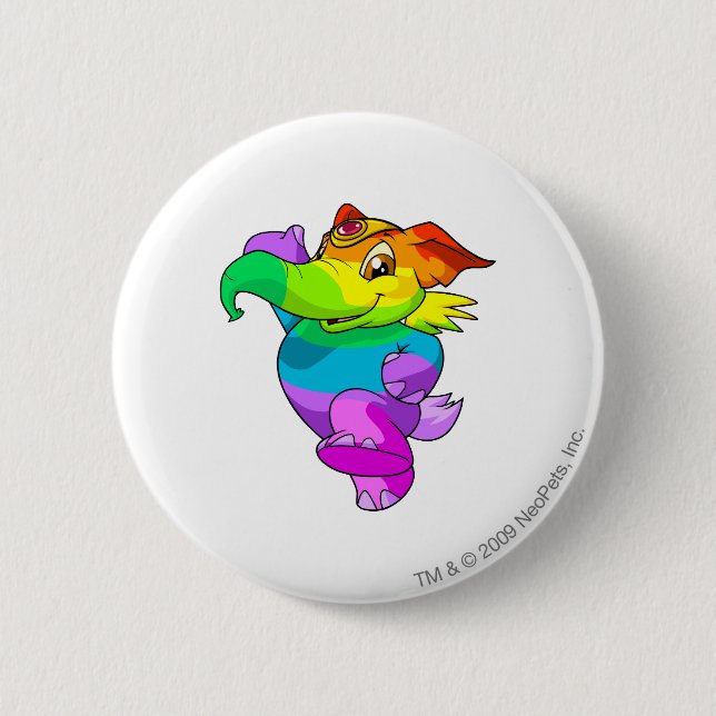 Elephante Regenbogen Button (Vorderseite)