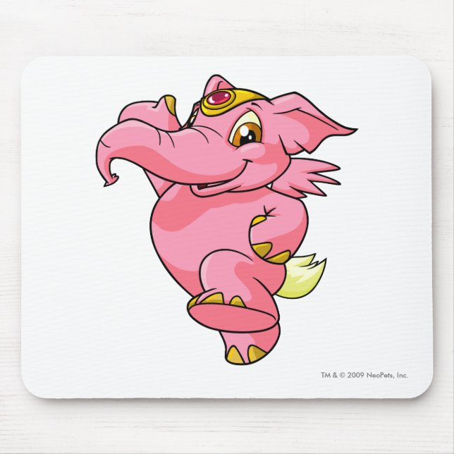 Elephante Rosa Mousepad (Vorne)