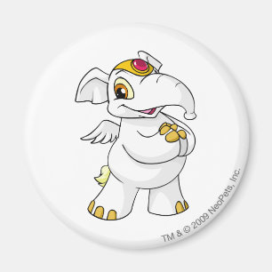 Elephante Weiß Magnet
