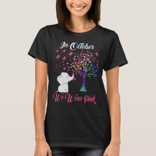 ElephantIm Oktober tragen wir rosa Brustkrebs T-Shirt