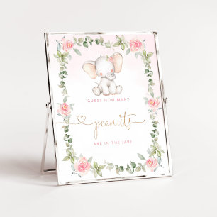 Elephantische Rosa Sage wie viele Erdnüsse Poster