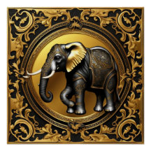 Elephantischer Goldschmuckrahmen