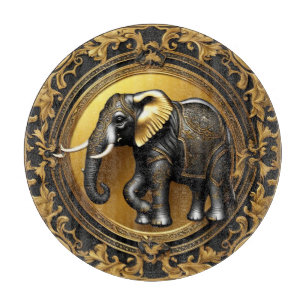 Elephantischer Goldschmuckrahmen Schneidebrett