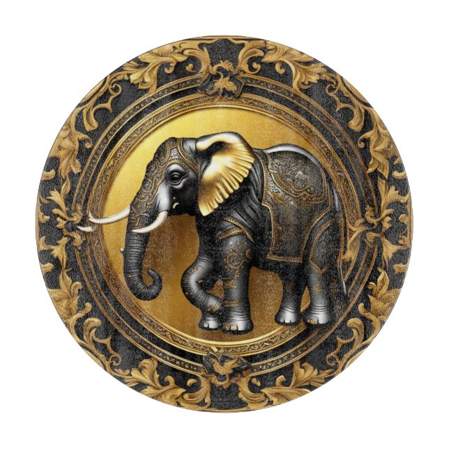 Elephantischer Goldschmuckrahmen Schneidebrett (Vorderseite)