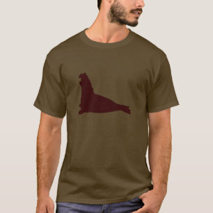 Elephantisches Siegel Shirt Schokolade Braun