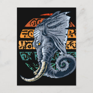 Elephantopus Elephant Tentacle Trunk Lovecraft Postkarte