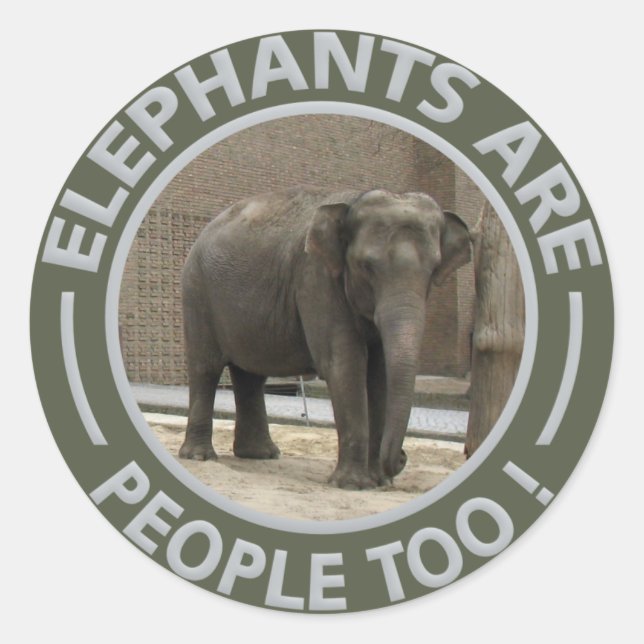 ELEPHANTS-Aufkleber Runder Aufkleber (Vorderseite)