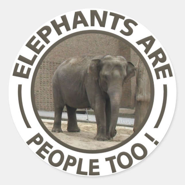 ELEPHANTS-Aufkleber Runder Aufkleber (Vorderseite)