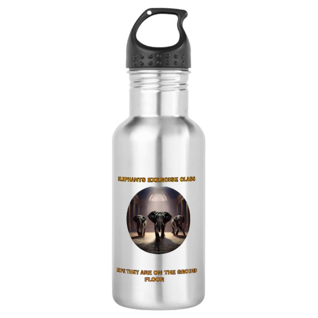 Elephants Dance Class Edelstahlflasche (Vorderseite)