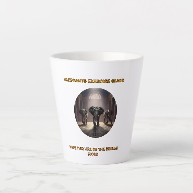 Elephants Dance Class Milchtasse (Vorderseite)
