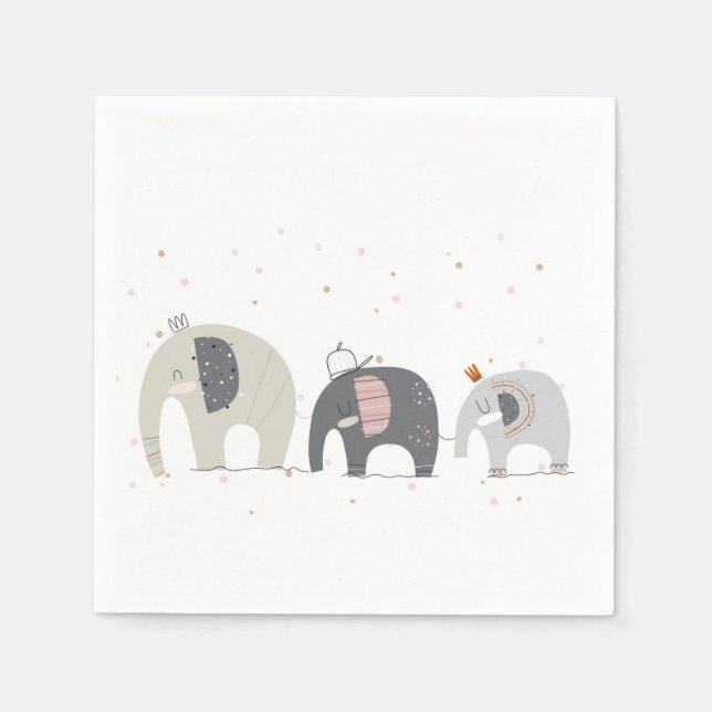 Elephants Napkins Serviette (Vorderseite)
