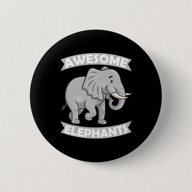 Elephants Zoo Circus Elephant Konservativ Button (Vorderseite)