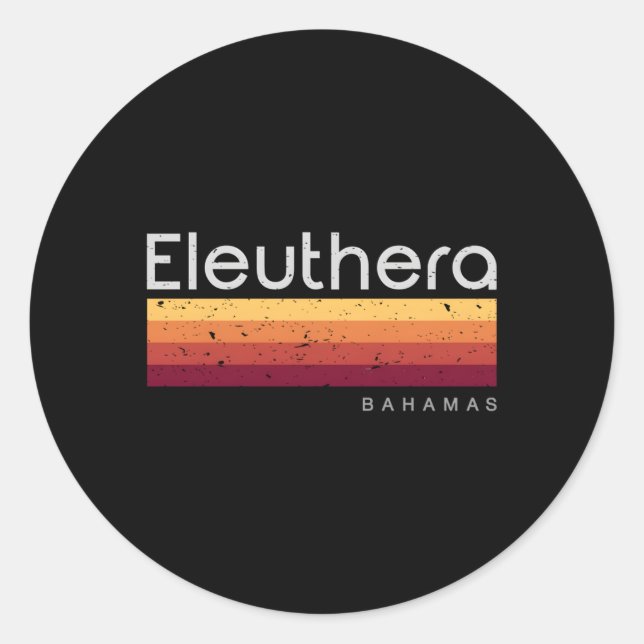 Eleuthera Bahamas Runder Aufkleber (Vorderseite)