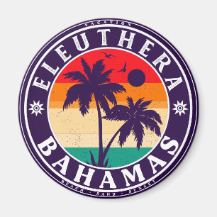 Eleuthera Insel Bahamas Vintage Souvenirs 60er Magnet